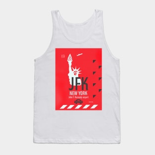 JFK airport RED Tank Top